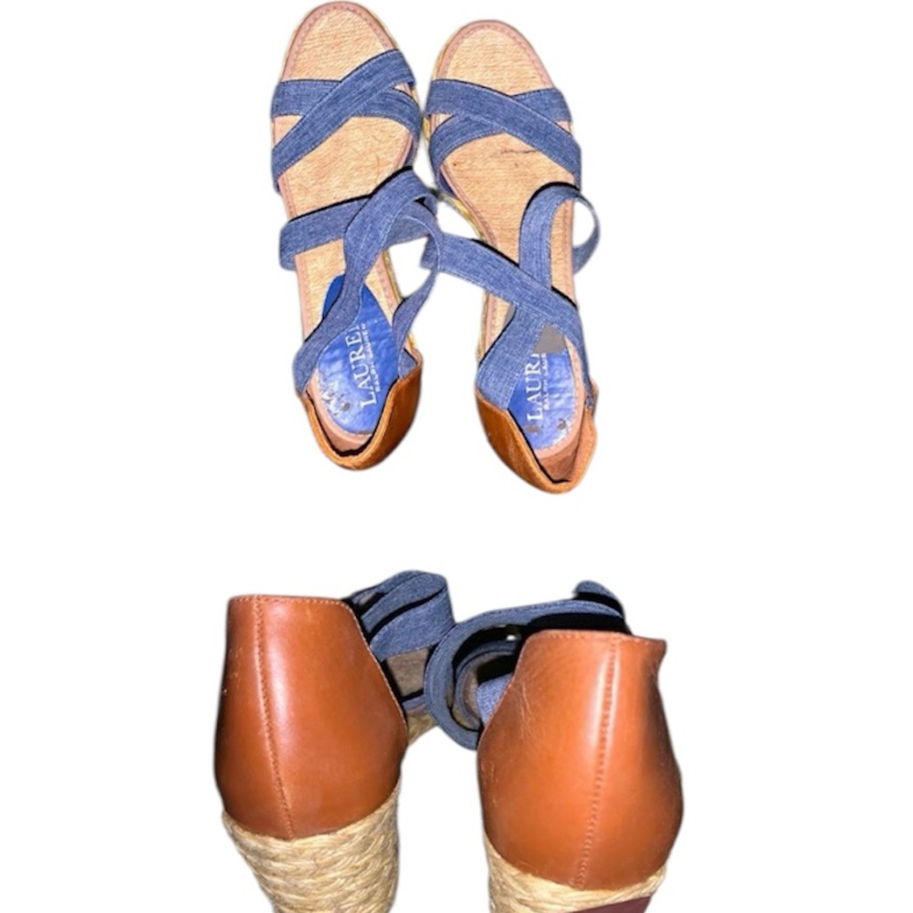 Ralph Lauren Wedge Espadrille Sandals, 8.5